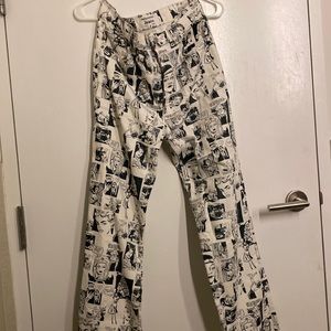 Reformation Newsprint high rise straight long jean